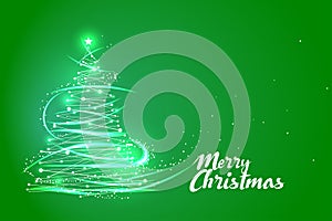 Merry Christmas and Happy New Year Design, light motion effect