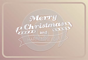 Merry Christmas and Happy new year Everyone, Vintage Background With Typography and Elements