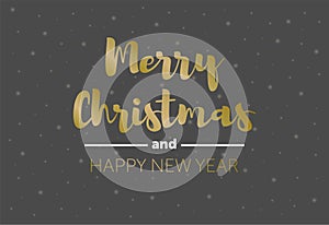 Merry Christmas and Happy new year Everyone, Vintage Background With Typography and Elements