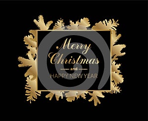 Merry Christmas and Happy new year Everyone, Vintage Background With Typography and Elements