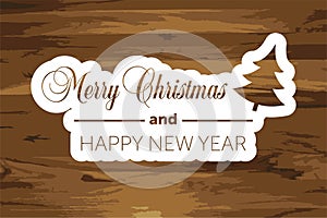 Merry Christmas and Happy new year Everyone, Vintage Background With Typography and Elements