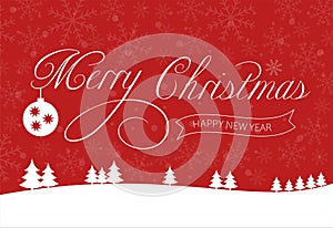 Merry Christmas and Happy new year Everyone, Vintage Background With Typography and Elements