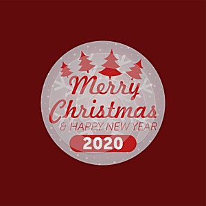 Merry Christmas and Happy new year Everyone, Vintage Background With Typography and Elements