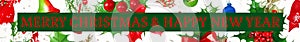 A Merry Christmas & Happy New Year extra wide banner