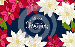 Merry Christmas and Happy New Year greeting card