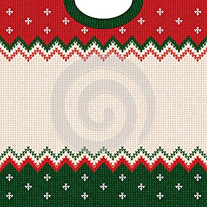 Merry Christmas Happy New Year greeting card frame scandinavian ornaments