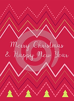 Merry Christmas and Happy New Year greeting card. Vector background for decoration, design, banner, celebration, congratulation,