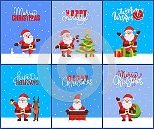 Merry Christmas and Happy New Year Greeting Cards