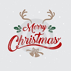 Merry Christmas, happy new year, logo & symbol design, vector il