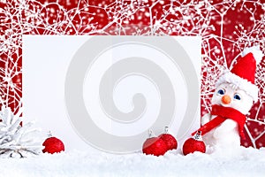 Merry Christmas and Happy New Year. A New Year`s background with New Year decorations, Background with copy space.