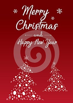 Merry Christmas and Happy New Year poster design