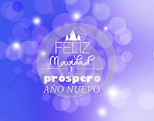 `Merry Christmas and Happy New Year` text in Spanish on bokeh