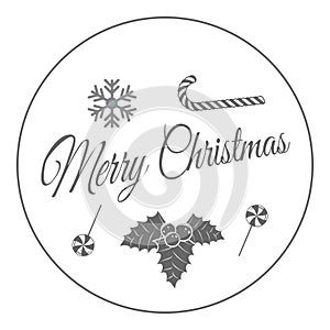 Merry Christmas and Happy New Year Typography Collection.. Item 1
