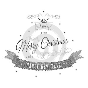 Merry Christmas and Happy New Year Typography Collection.. Item 5