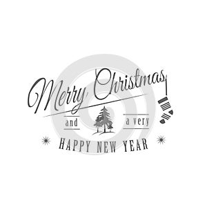 Merry Christmas and Happy New Year Typography Collection.. Item 6