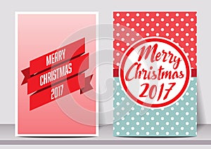 Merry Christmas Happy new year typography flyer template with lettering. greeting card, Poster, card, label, banner design set.