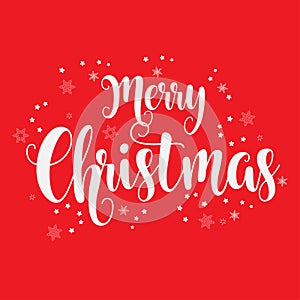 Merry Christmas and happy new year typography text design vector illustration templates element style