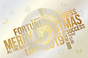 Merry Christmas and Happy New Year typography vector design for greeting cards, banner, invitation and poster.