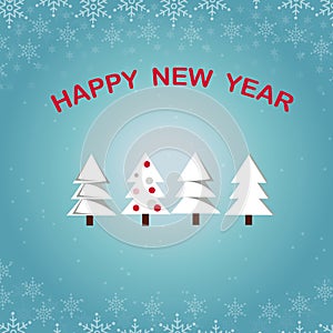 Merry Christmas and Happy New Year vector design for greeting cards and poster.