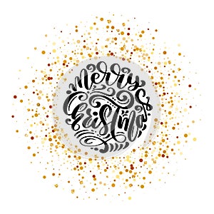 Merry Christmas and Happy New Year vector text Calligraphic Lettering design card. Creative typography for Holiday