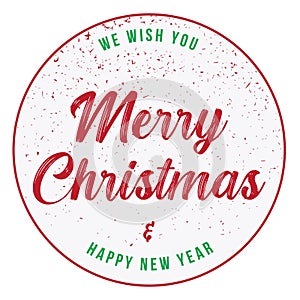 Merry Christmas and Happy New Year vector text Holiday greeting cards