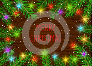 Merry Christmas and Happy New Year winter card background t