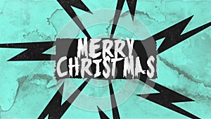 Merry Christmas on hipster texture with thunderbolts and noise