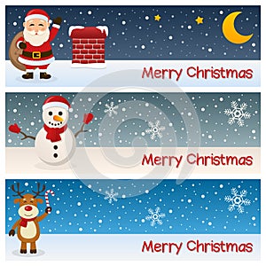 Merry Christmas Horizontal Banners