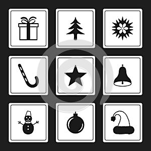 Merry Christmas icon. New year sign vector illustration.