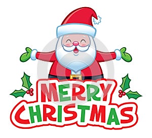 Merry Christmas Jolly Santa Claus Banner