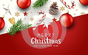 Merry Christmas Layout Composition Background