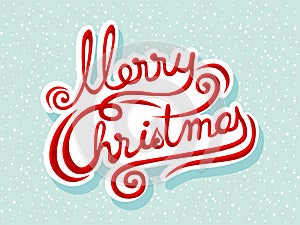 Merry Christmas lettering