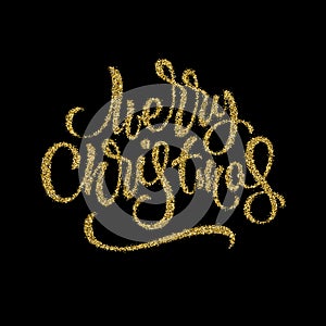 Merry Christmas Lettering Badge