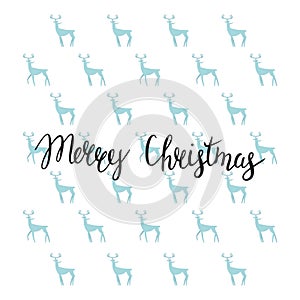 Merry Christmas lettering design. Handmade calligraphy.