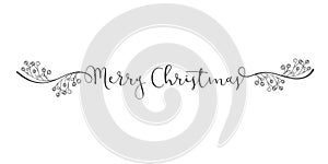 Merry Christmas lettings with decoration