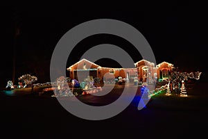 Merry christmas lights house