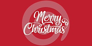 Merry Christmas and New Year typographical on holidays background.