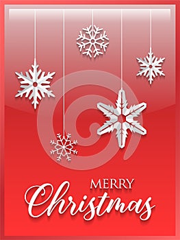 Merry Christmas paper cut Background