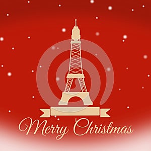 Merry Christmas Paris greeting card