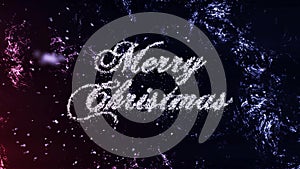 Merry Christmas, Particles on Frost Background, Seamless Loop