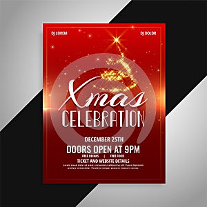 Merry christmas party celebration poster design