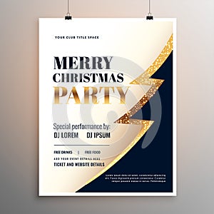 Merry christmas party event flyer template poster design