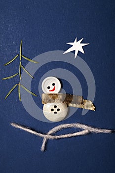 Merry Christmas Patchwork Greeting Card