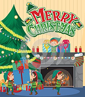 Merry Christmas poster design