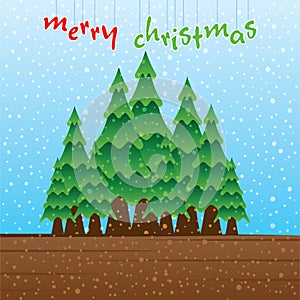 Merry christmas poster design