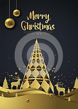 merry Christmas poster design for events. abstract vector illustration desig