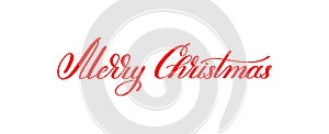 Merry christmas red handwritten lettering inscription holiday ph