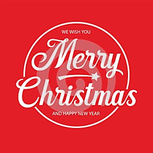 Merry Christmas red sign lettering