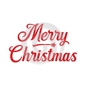 Merry Christmas red sign lettering