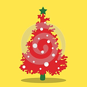 MERRY CHRISTMAS RED TREE DOT 02